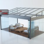 نمای خارجی از طراحی اتاق شیشه ای